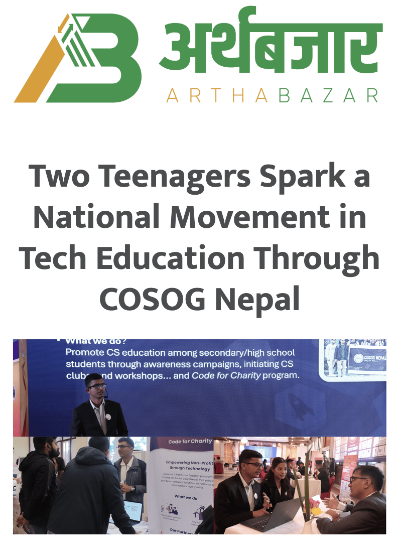 Two Teenagers Spark a National Movement in Tech Education Through COSOG Nepal